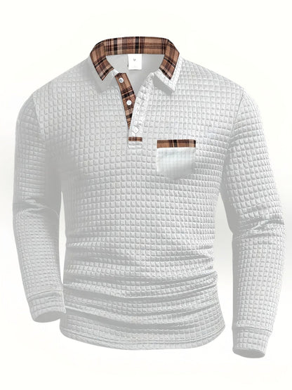 Saazoo | Men's Textured Knit Polo Shirt