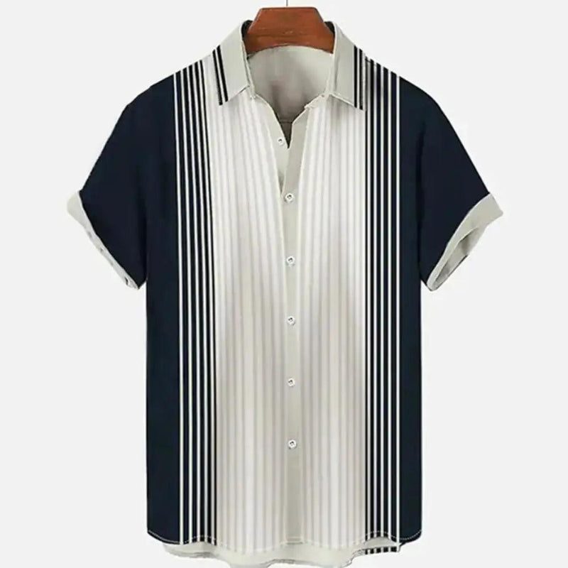 Saazoo | Men's Cotton Blend Short Sleeve Shirt in Black