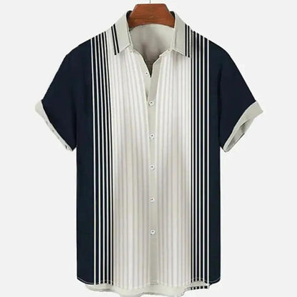 Saazoo | Men's Cotton Blend Short Sleeve Shirt in Black