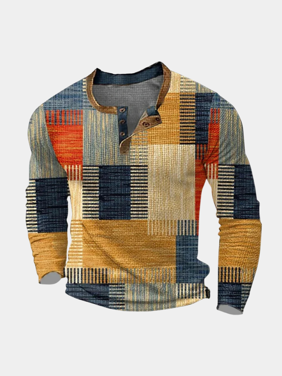 Saazoo | Men's Colour Block Patchwork Shirt