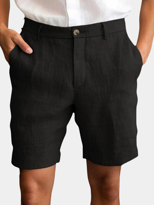 Saazoo | Men's Linen Blend Drawstring Shorts