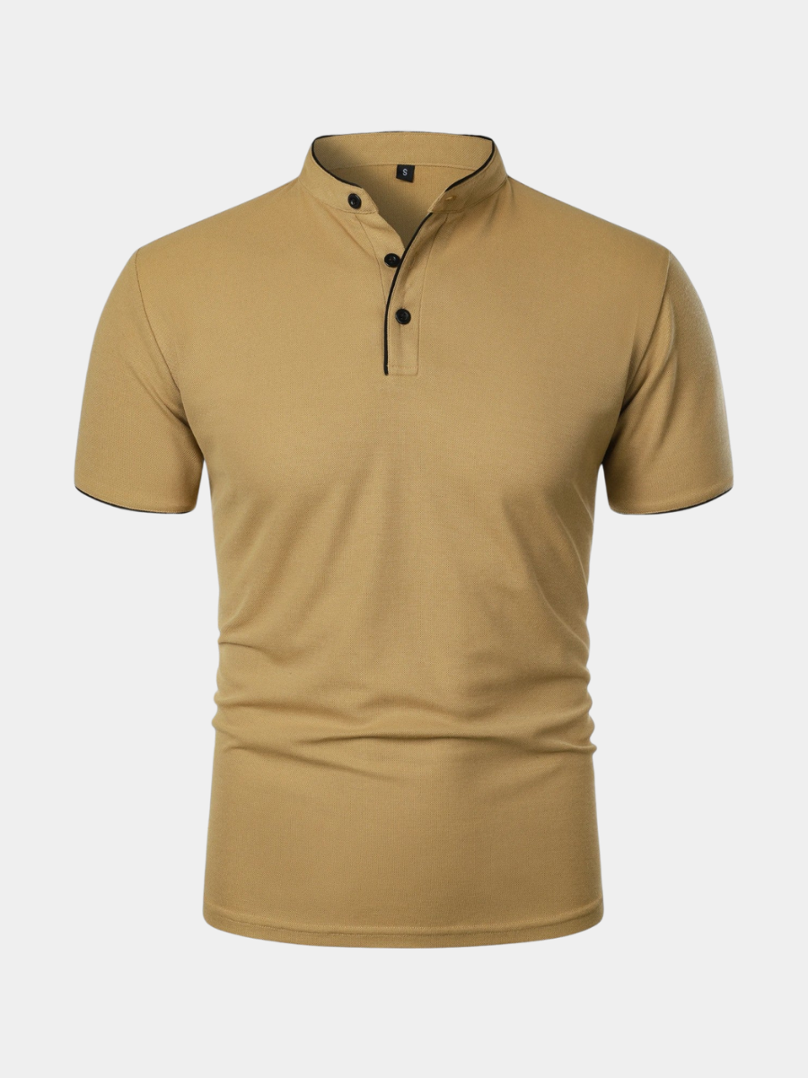 Saazoo | Men's Collarless Polo Shirt