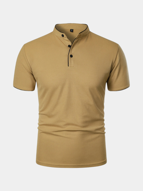 Saazoo | Men's Collarless Polo Shirt