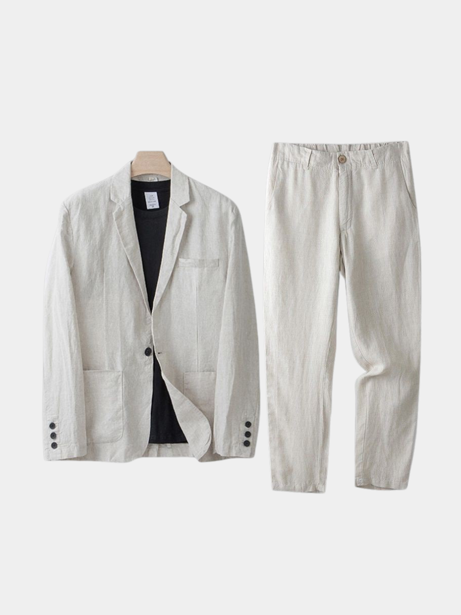 Saazoo | Men's Linen Blend Suit