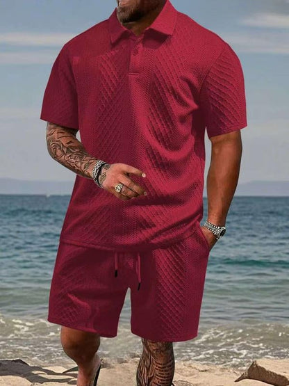 Saazoo | Men's Textured Knit Summer Set