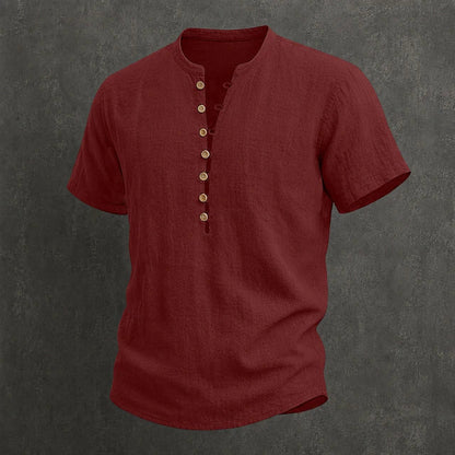 Saazoo | Men's Cotton Blend Summer Button-Up Shirt