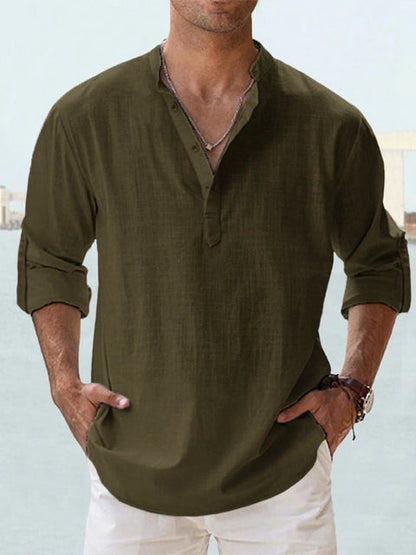 Saazoo | Men's Mandarin Collar Shirt