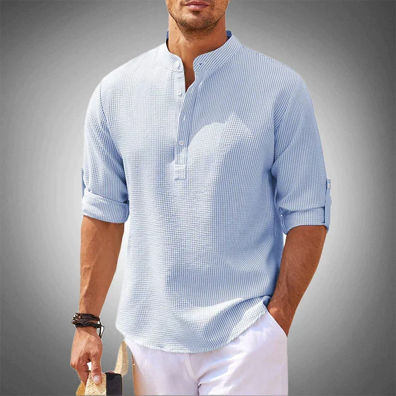 Saazoo | Men's Cotton Blend Long Sleeve Shirt