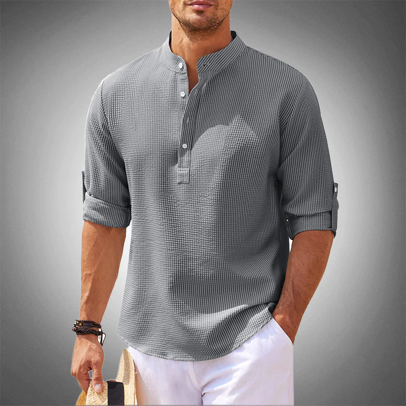 Saazoo | Men's Cotton Blend Long Sleeve Shirt