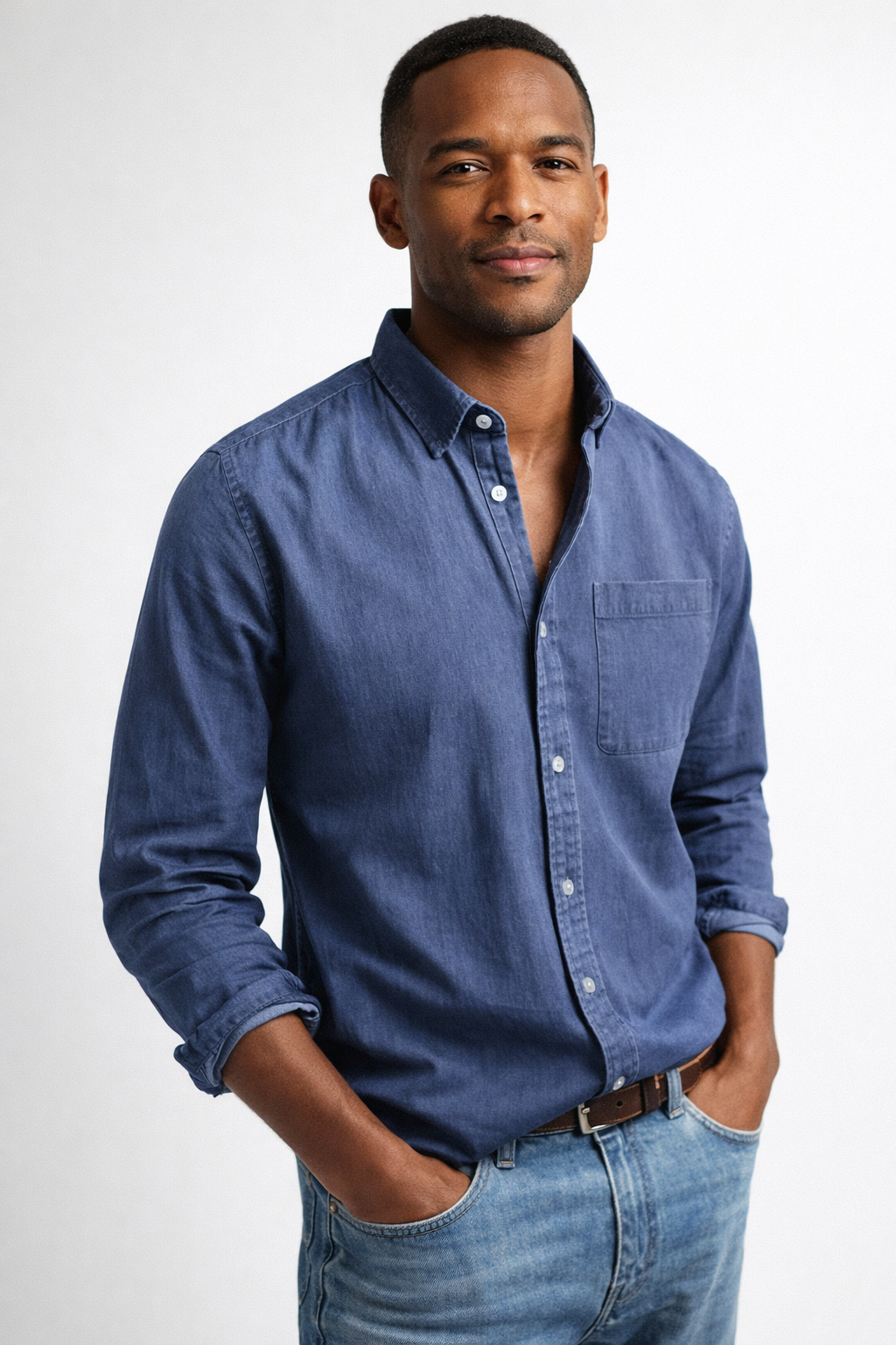 Saazoo | Men's Cotton Blend Button-Up Shirt
