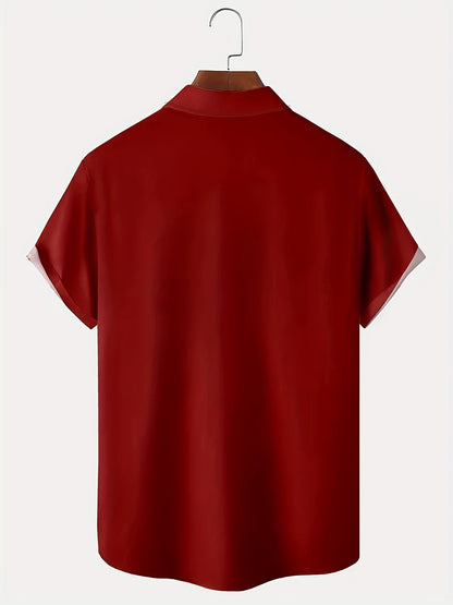 Saazoo | Men's Geometric Print Vintage Shirt