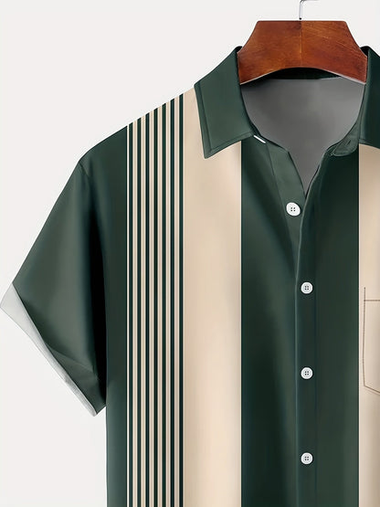 Saazoo | Men's Geometric Print Vintage Shirt