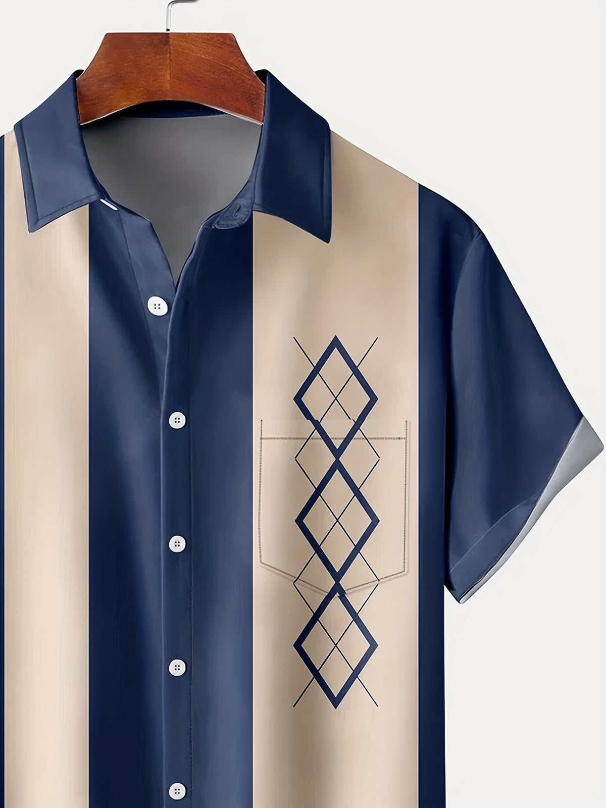 Saazoo | Men's Geometric Print Vintage Shirt