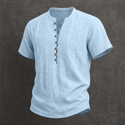 Saazoo | Men's Cotton Blend Summer Button-Up Shirt