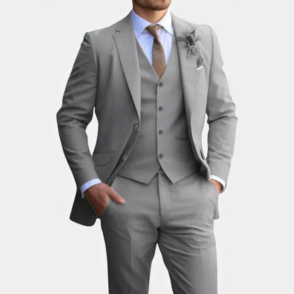 Saazoo | Men's Slim Fit 3-Piece Suit with Vest