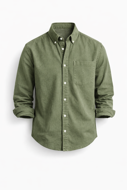 Saazoo | Men's Cotton Blend Button-Up Shirt
