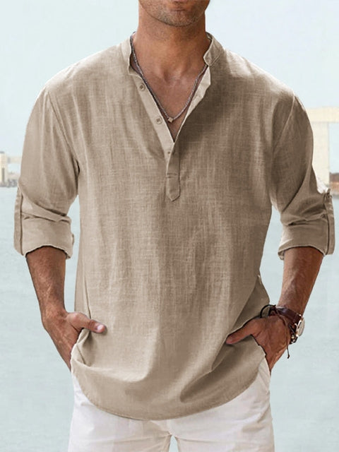 Saazoo | Men's Mandarin Collar Shirt