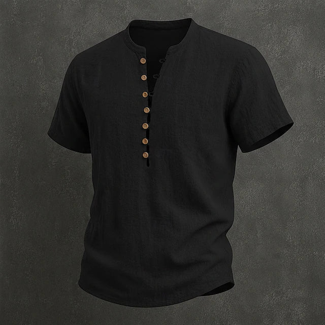 Saazoo | Men's Cotton Blend Summer Button-Up Shirt