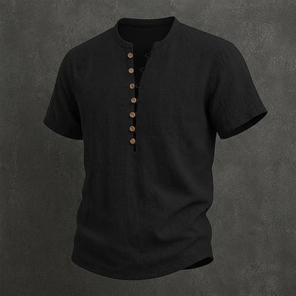 Saazoo | Men's Cotton Blend Summer Button-Up Shirt