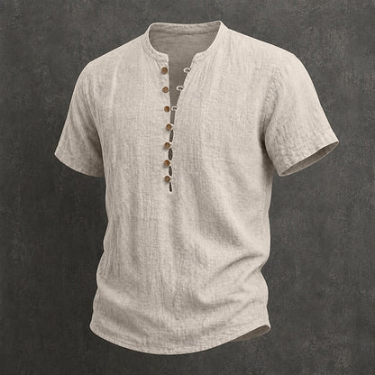 Saazoo | Men's Cotton Blend Summer Button-Up Shirt