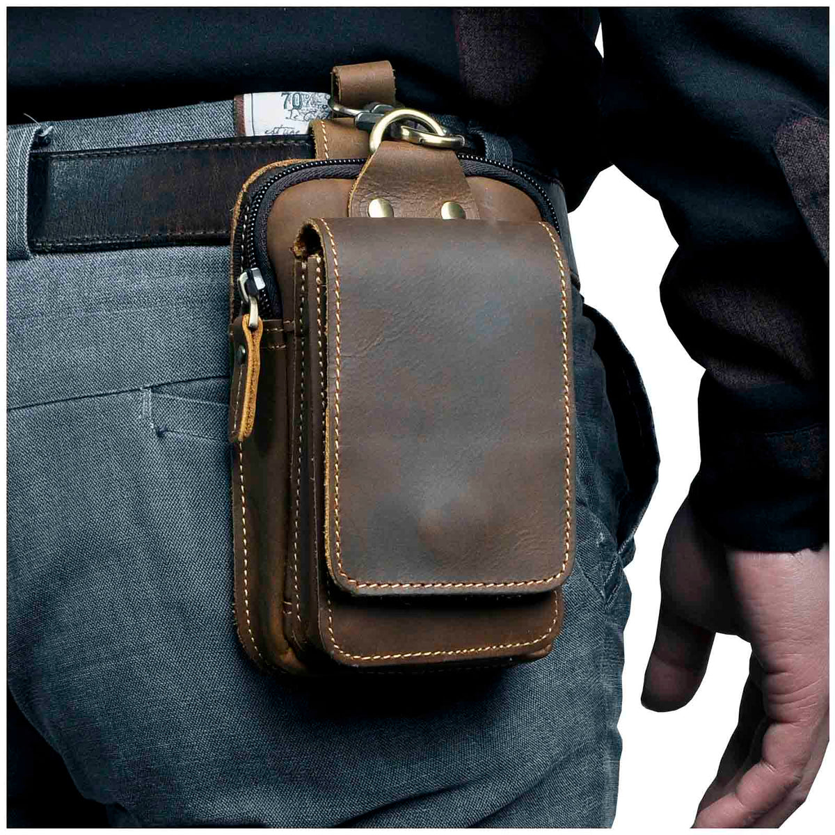 Saazoo | Men's Leather Belt Bag