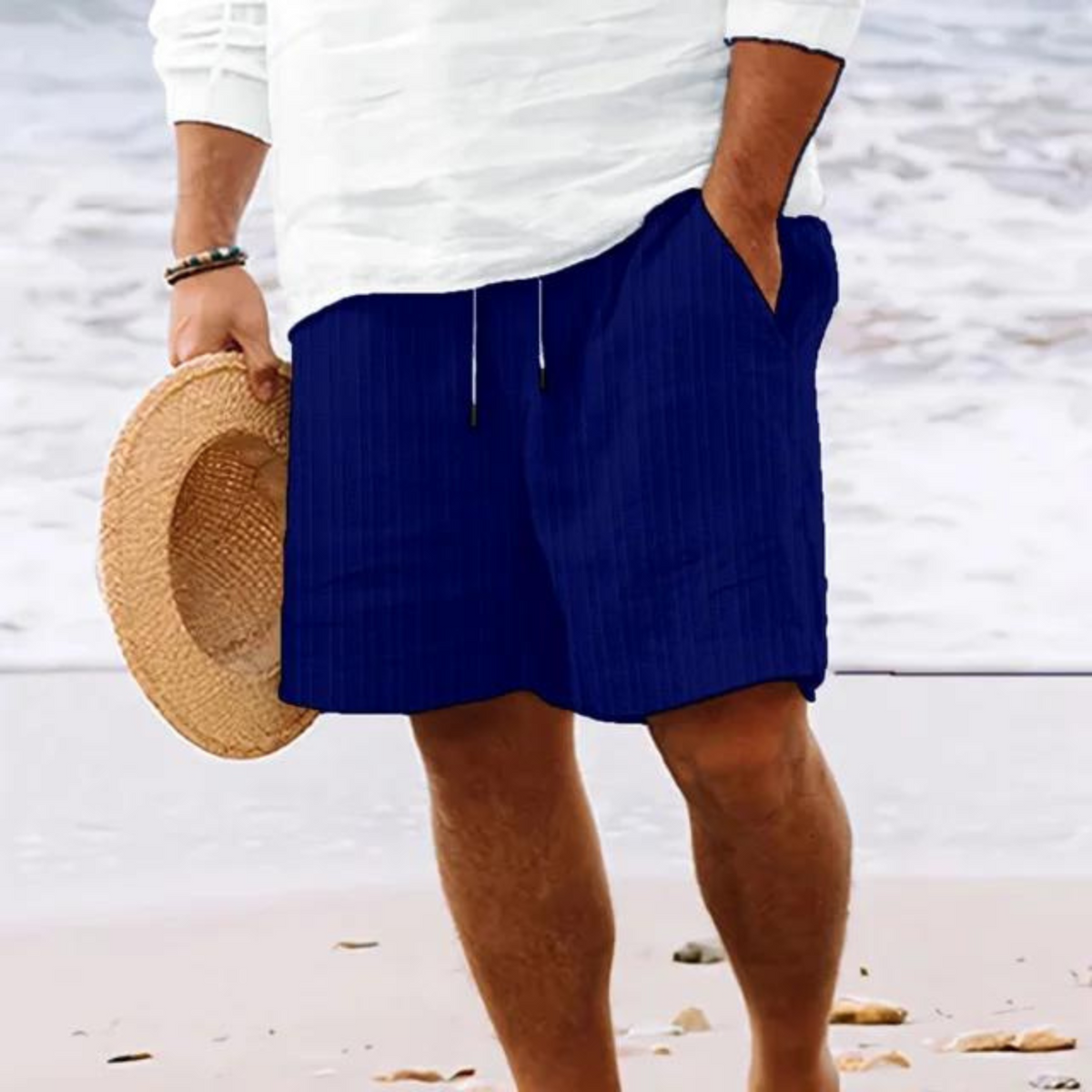 Saazoo | Men's Relaxed Cotton Blend Beach Shorts