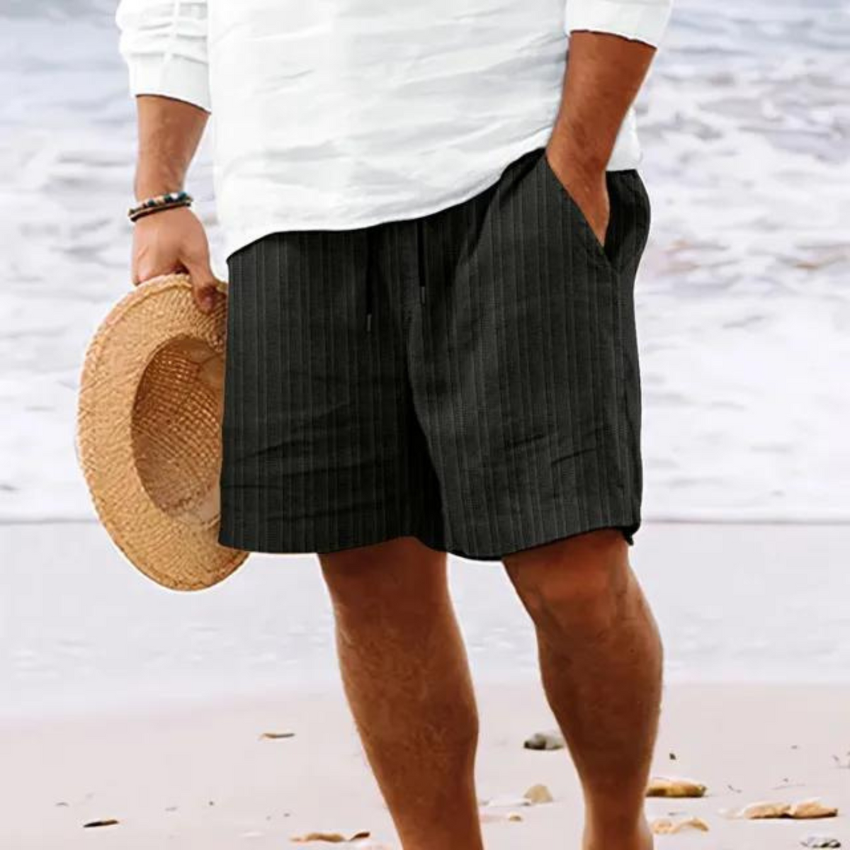 Saazoo | Men's Relaxed Cotton Blend Beach Shorts