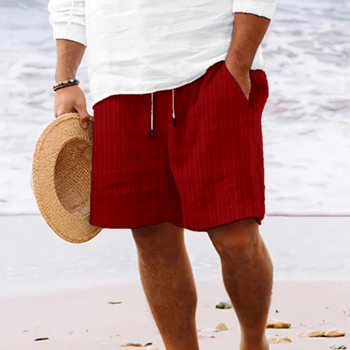 Saazoo | Men's Relaxed Cotton Blend Beach Shorts