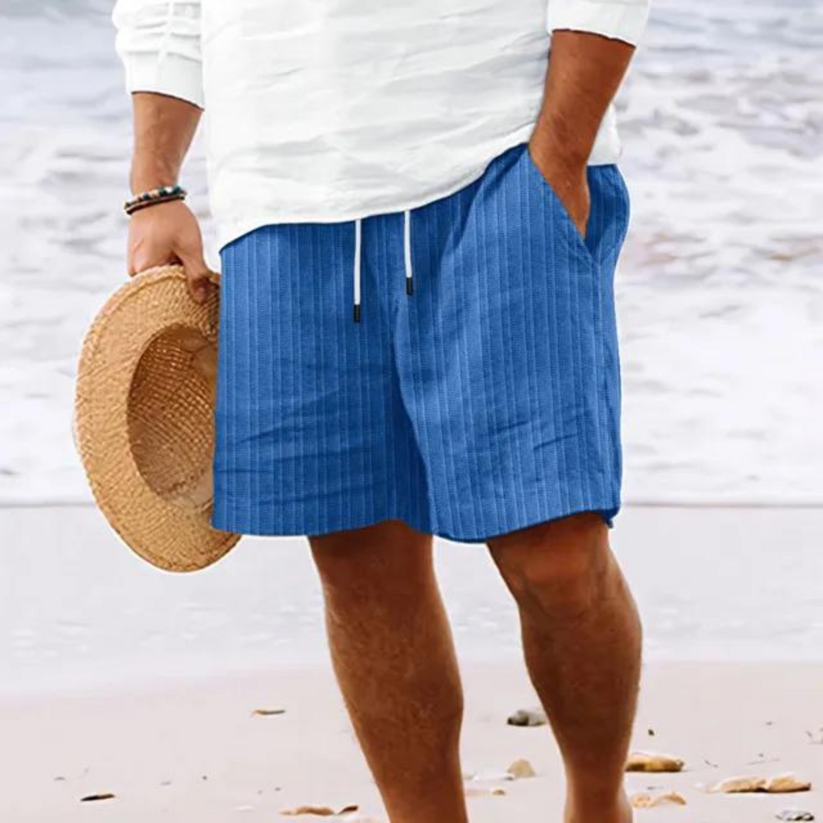 Saazoo | Men's Relaxed Cotton Blend Beach Shorts
