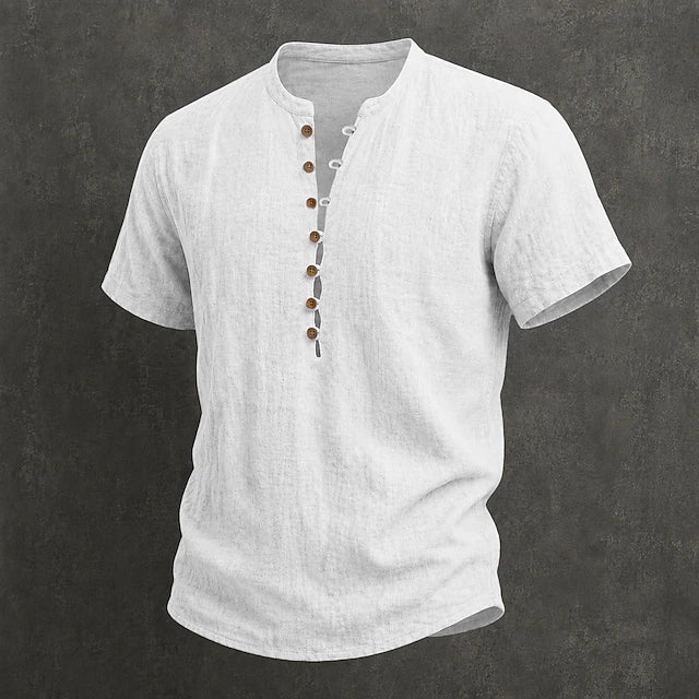Saazoo | Men's Cotton Blend Summer Button-Up Shirt
