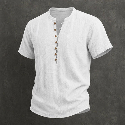 Saazoo | Men's Cotton Blend Summer Button-Up Shirt