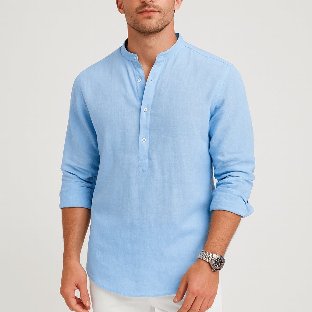 Linen henley shirt